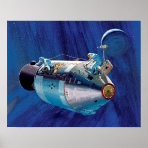 Poster Illustration du module de commande et de service A