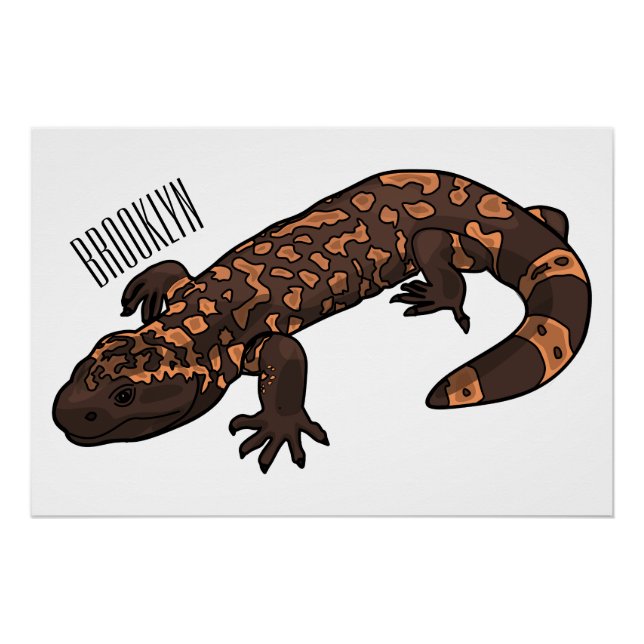 Poster Illustration du monstre Gila (Devant)