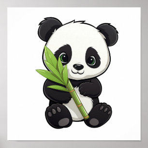 Poster Illustration du panda de dessin