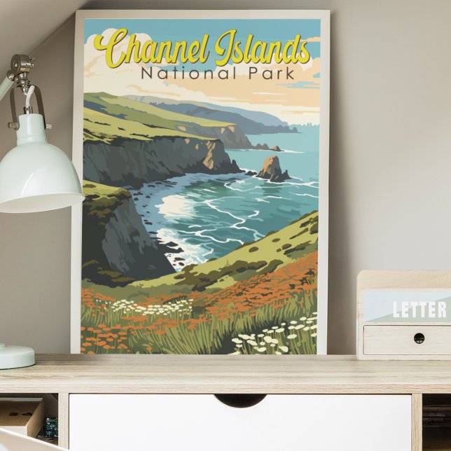 Poster Illustration du parc national des îles Channel (Créateur téléchargé)