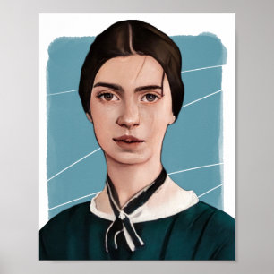 Poster Illustration du poète américain Emliy Dickinson