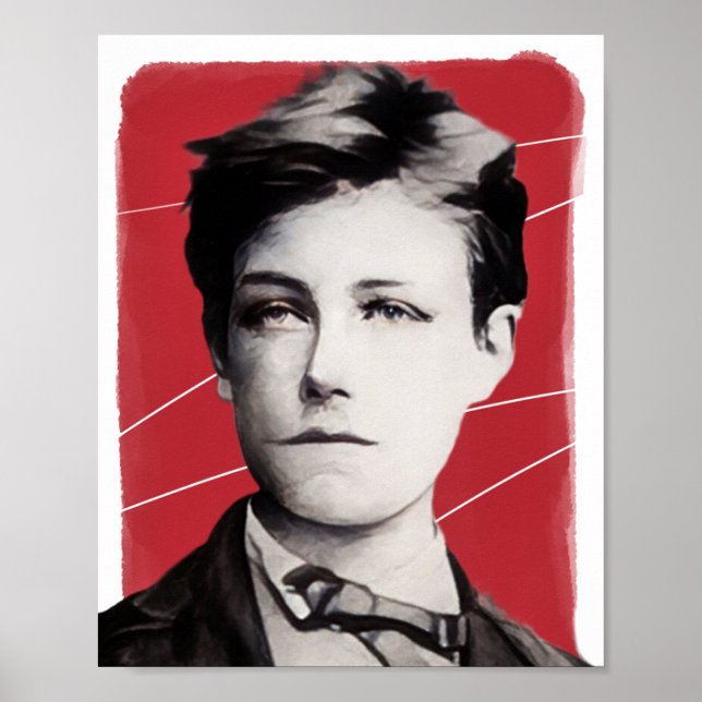 Poster Illustration du poète français Arthur Rimbaud (Devant)