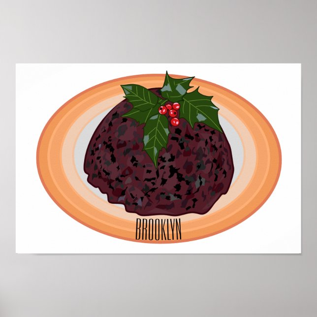 Poster Illustration du pudding de Noël (Devant)