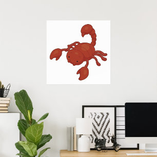 Poster Illustration du Scorpion rouge