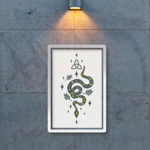 Poster Illustration du serpent d'Halloween à vibe éffraya