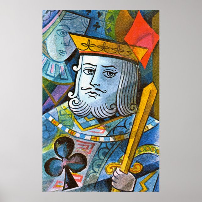 Poster Illustration du stock King Holding Sword (Devant)