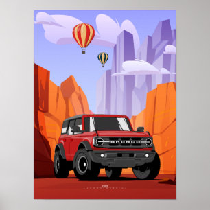 Poster Illustration du véhicule d'aventure tout-terrain B