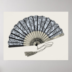 Poster Illustration du ventilateur victorien