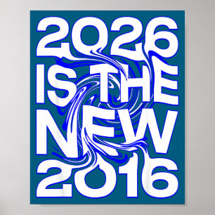 Poster Illustration d'un futur rétro 2026 Nouveau 2016