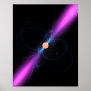 Poster Illustration d'un pulsar