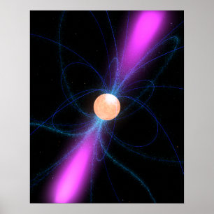 Poster Illustration d'un pulsar 2