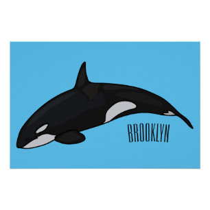 Poster Illustration d'une baleine tueuse