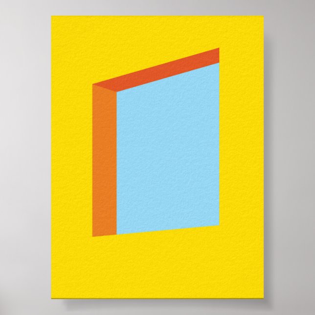 Poster Illustration esthétique de la perspective de fenêt (Devant)