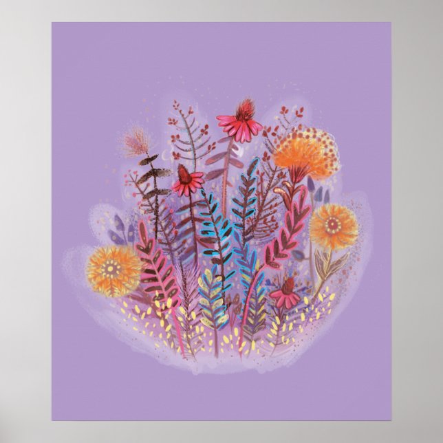 Poster illustration florale (Devant)