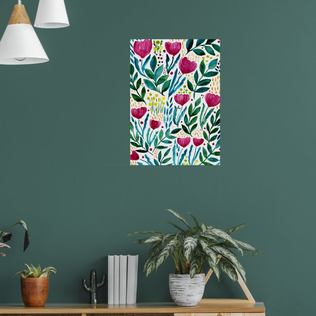 Poster Illustration florale botanique (Salon 1)