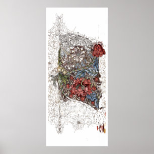 Poster Illustration florale élégante de William Morris