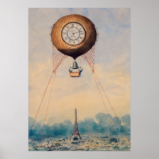 Poster Illustration France vintage (Devant)