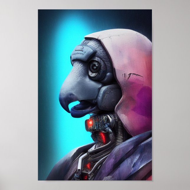 Poster Illustration futuriste Alien Candor Sci-fi Art Po (Devant)