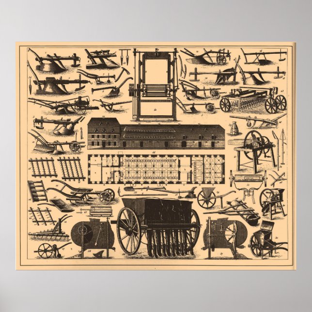 Poster Illustration historique du matériel agricole (1907 (Devant)