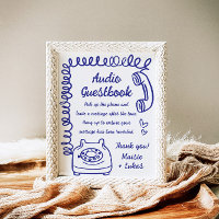 Illustration manuscrite Whimsical Audio Guestbook