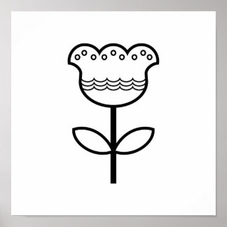 Poster Illustration minimaliste de l'art populaire scandi