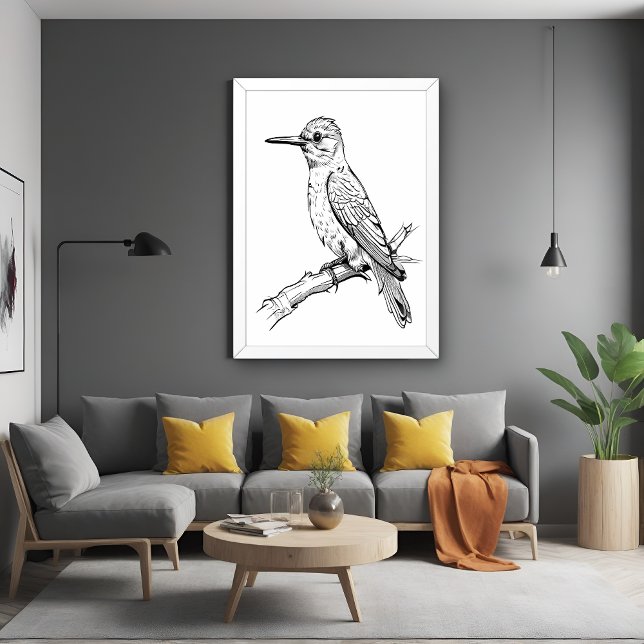 Poster Illustration minimaliste d'oiseaux (Créateur téléchargé)