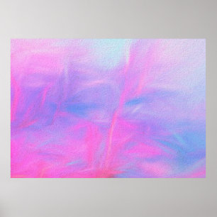 Poster Illustration numérique avec pinceau pastel bleu, p