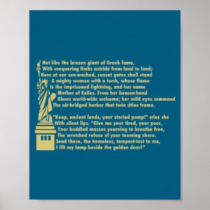 Poster Illustration patriotique de la statue de la Libert