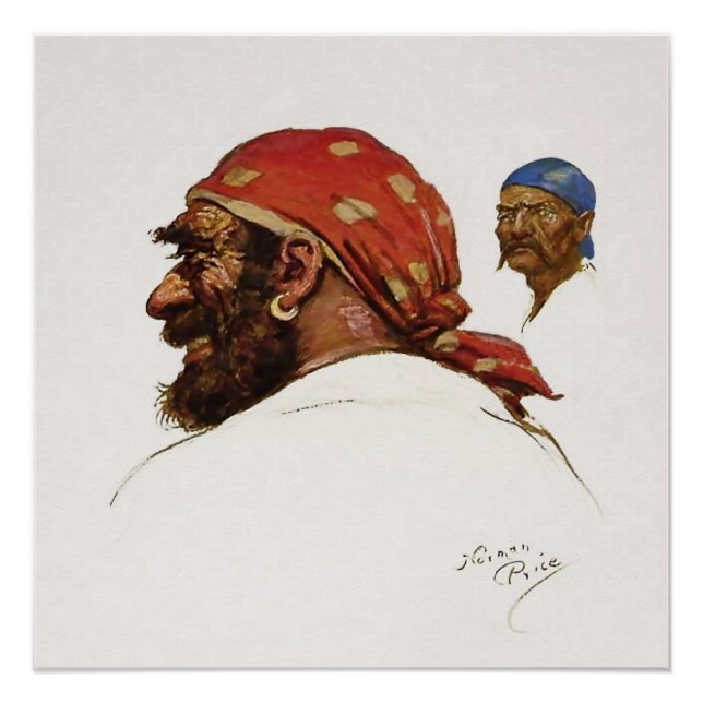 Poster Illustration "Pirate" par Norman Price (Devant)