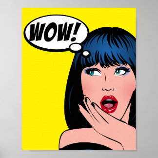 Poster Illustration Pop Art dans le style de Roy Lichtens