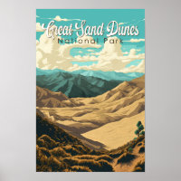 Illustration Rétro du Parc National des Grandes Du