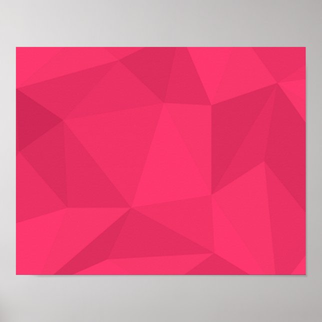 Poster Illustration triangle rose, cool, unique, tendance (Devant)