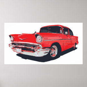 Poster illustration vectorielle de Chevy Bel Air
