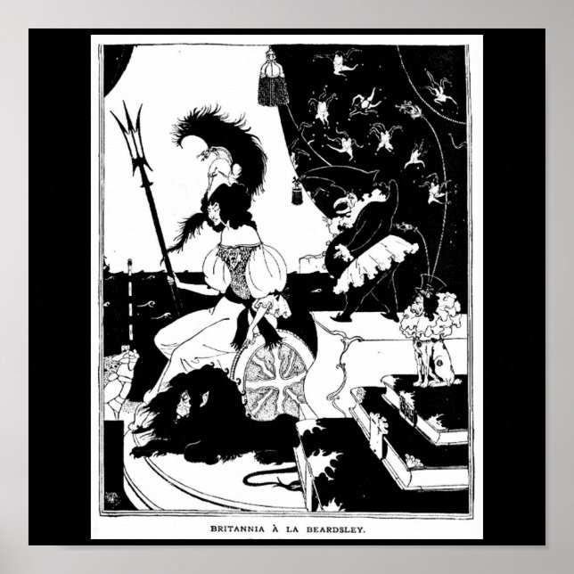 Poster Illustration Vintage-Aubrey Beardsley 17 (Devant)
