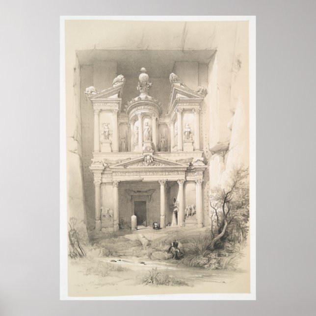 Poster Illustration vintage de Petra (1849) (Devant)