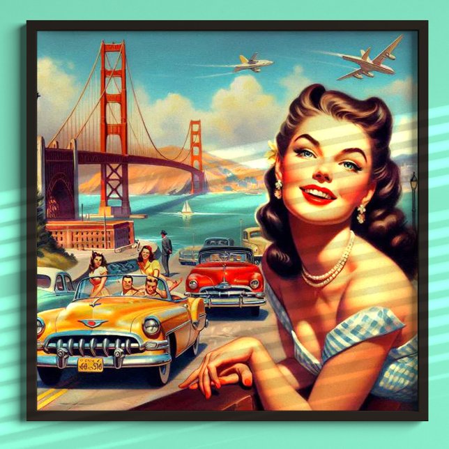 Poster Illustration vintage de San Francisco (Créateur téléchargé)