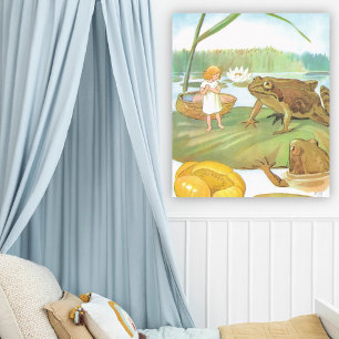 Poster Illustration vintage de Thumbelina par Elsa Beskow