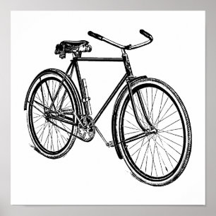 Poster Illustration vintage du vélo