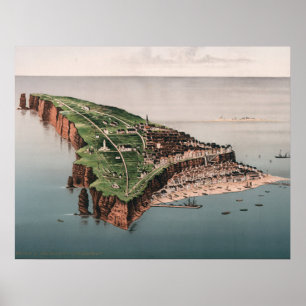 Poster Illustration vintage Helgoland