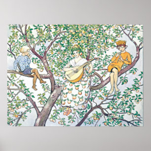 Poster Illustration vintage par Elsa Beskow