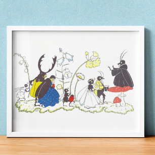 Poster Illustration vintage par Else Wenz Vietor 