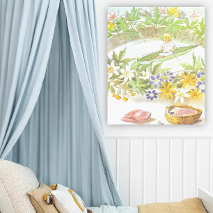 Poster Illustration vintage Thumbelina par Elsa Beskow