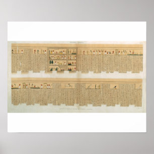 Poster Illustrations d'un manuscrit de Pampus avec hiérol