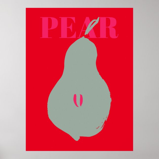 Poster Illustrations tendance des fruits et légumes (Devant)