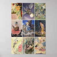 Illustrations vintages d'Art Fairy