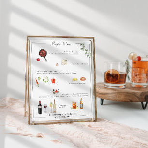 Poster Illustré sur mesure   Menu Mariage