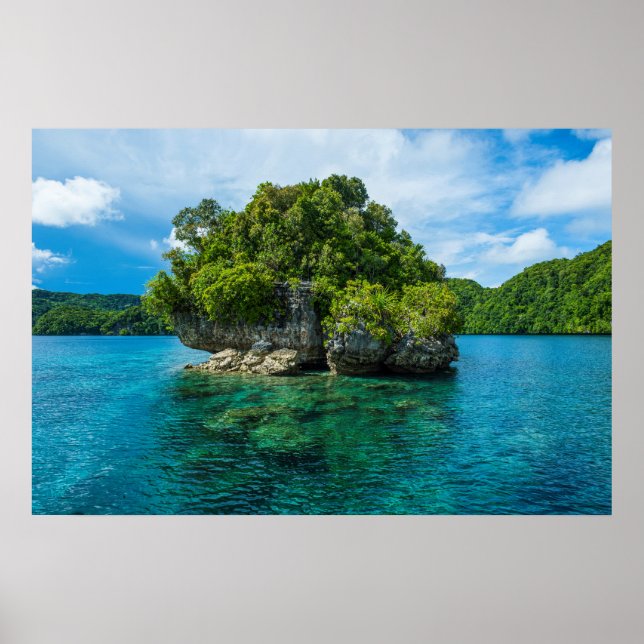 Poster Îlot rocheux dans les îles Rock (Devant)