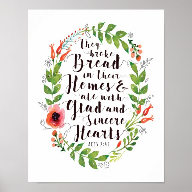Poster Ils Brossent le pain dans leurs maisons Art Print (Devant)