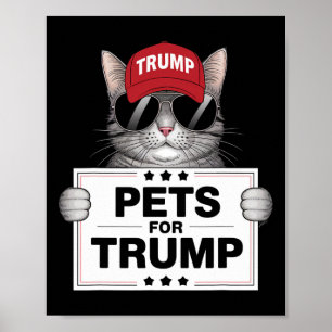 Poster Ils Mangent Les Chats Trump Sauvez Nos Animaux