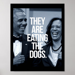 Poster Ils Mangent Les Chiens De Soutien Au Président Kam